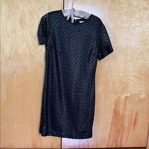 Diane Von Furstenberg Black Lace Short Dress